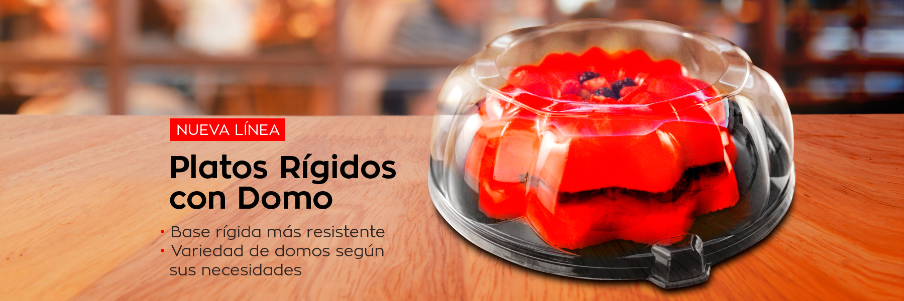 Nueva línea Platos rígidos con domo: base rígida más resistente y variedad de domos según sus necesidades